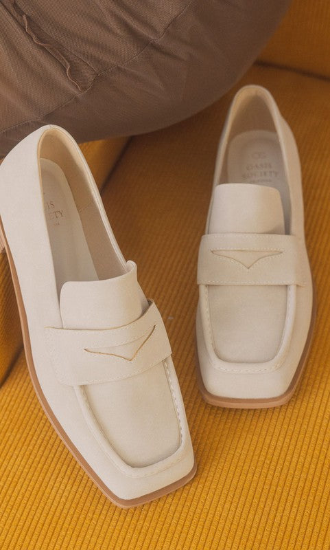 Chic Square Toe Loafers