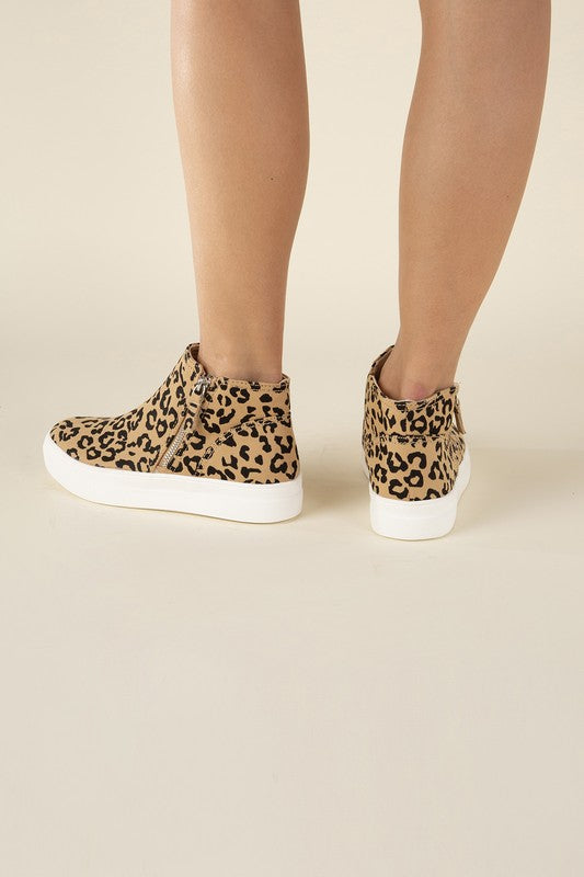 RouteS High Top Leopard Sneakers Shoetopia