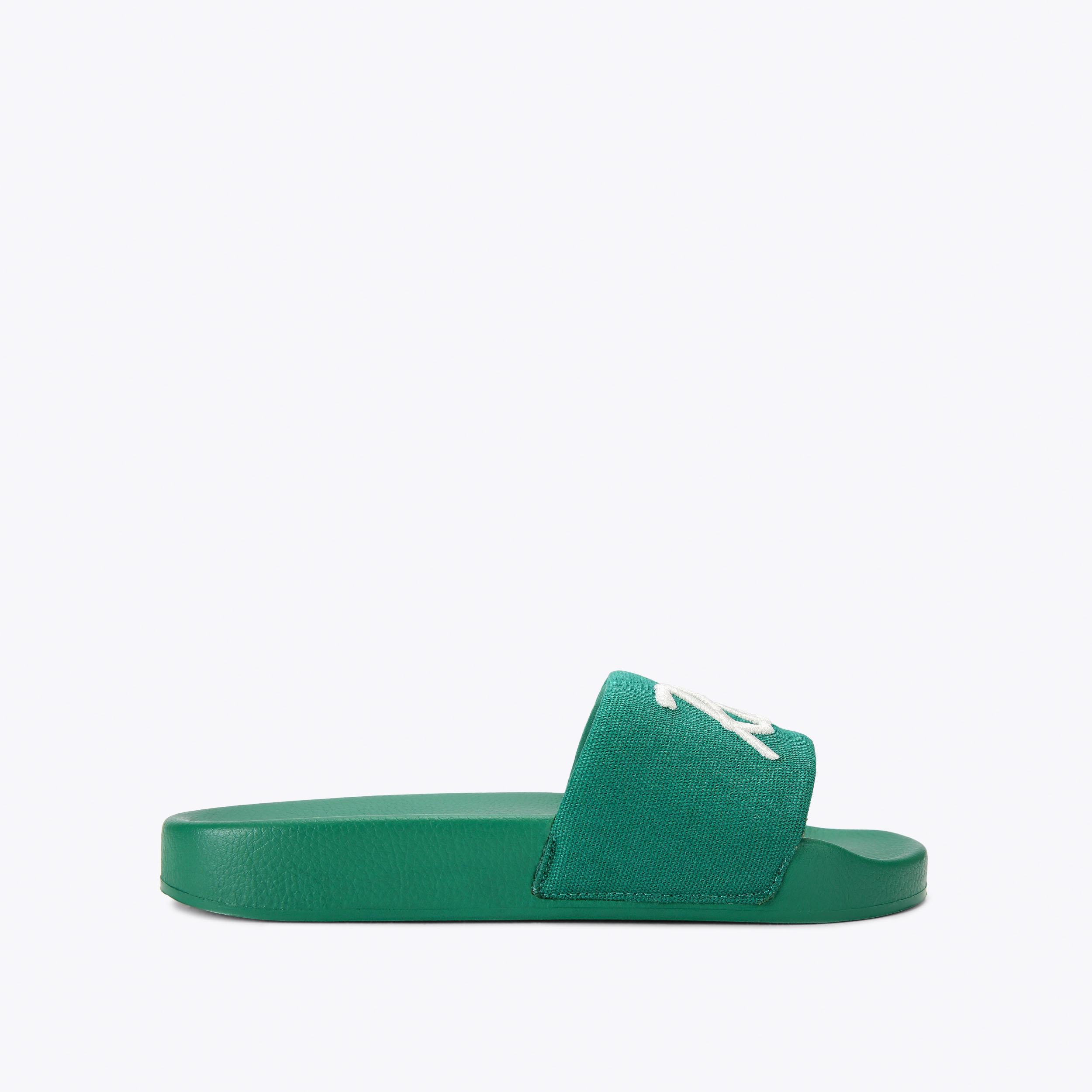 Kurt Geiger London Kurt Meena — Green Canvas Slide, view 2