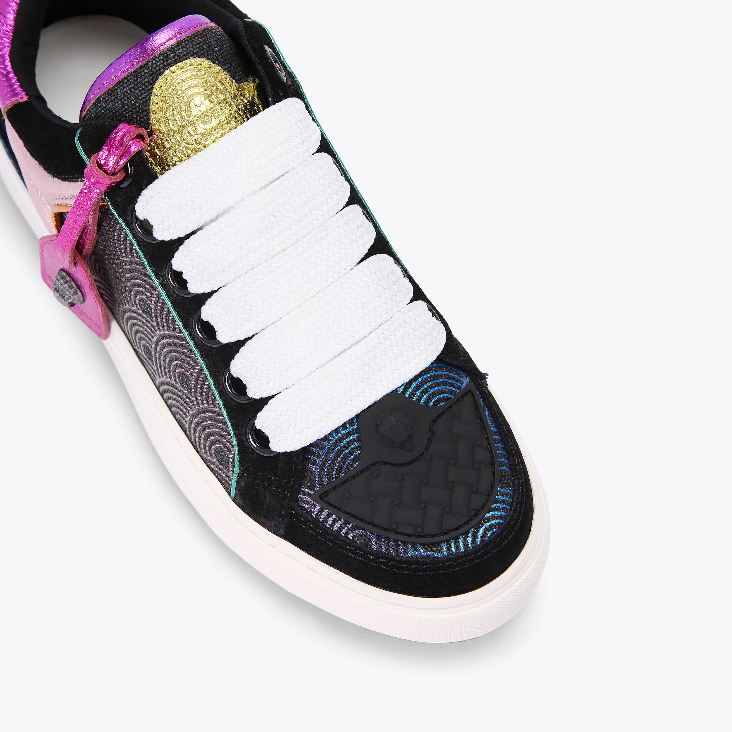 Kurt Geiger London Southbank Tag — Black Rainbow Sneaker, view 5