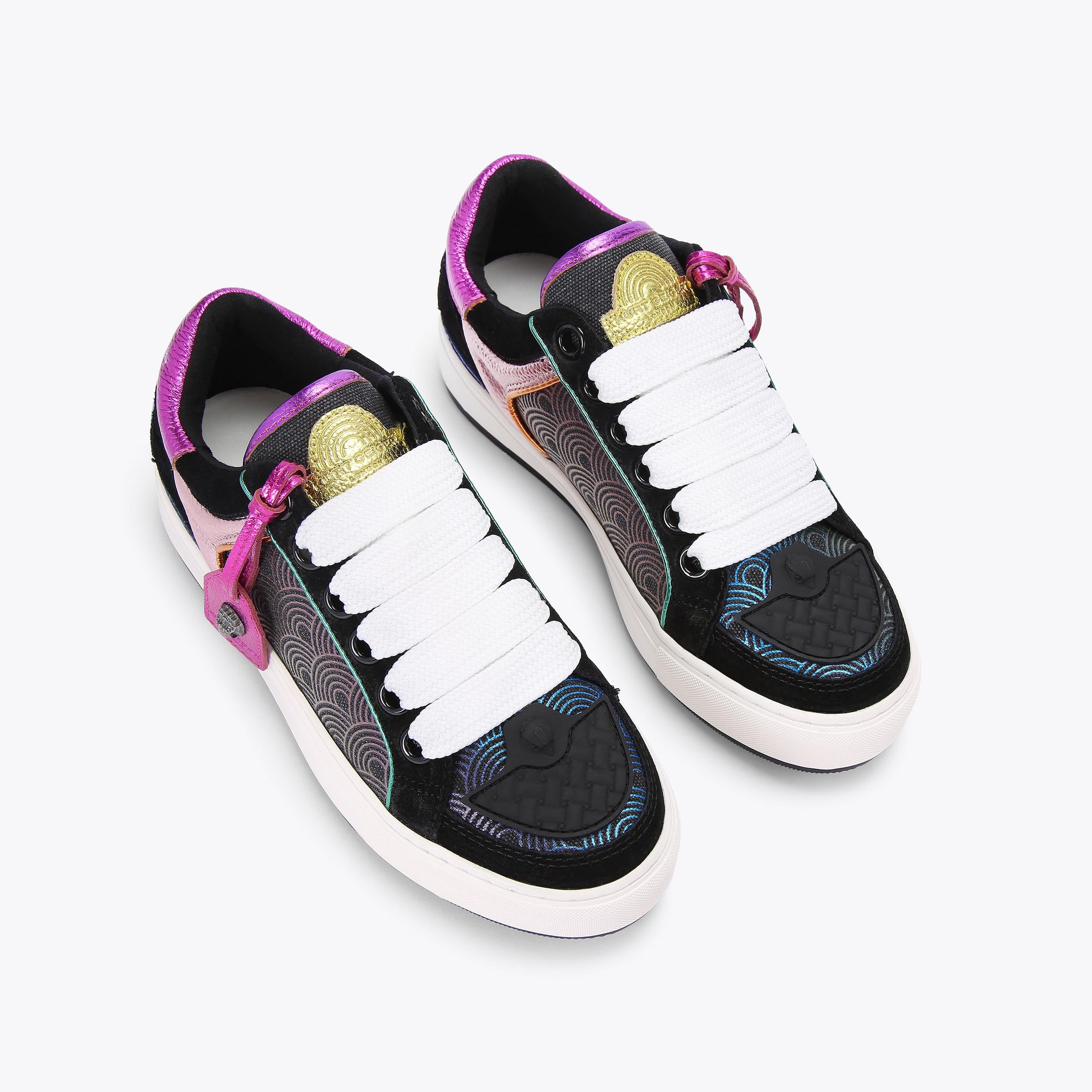 Kurt Geiger London Southbank Tag — Black Rainbow Sneaker