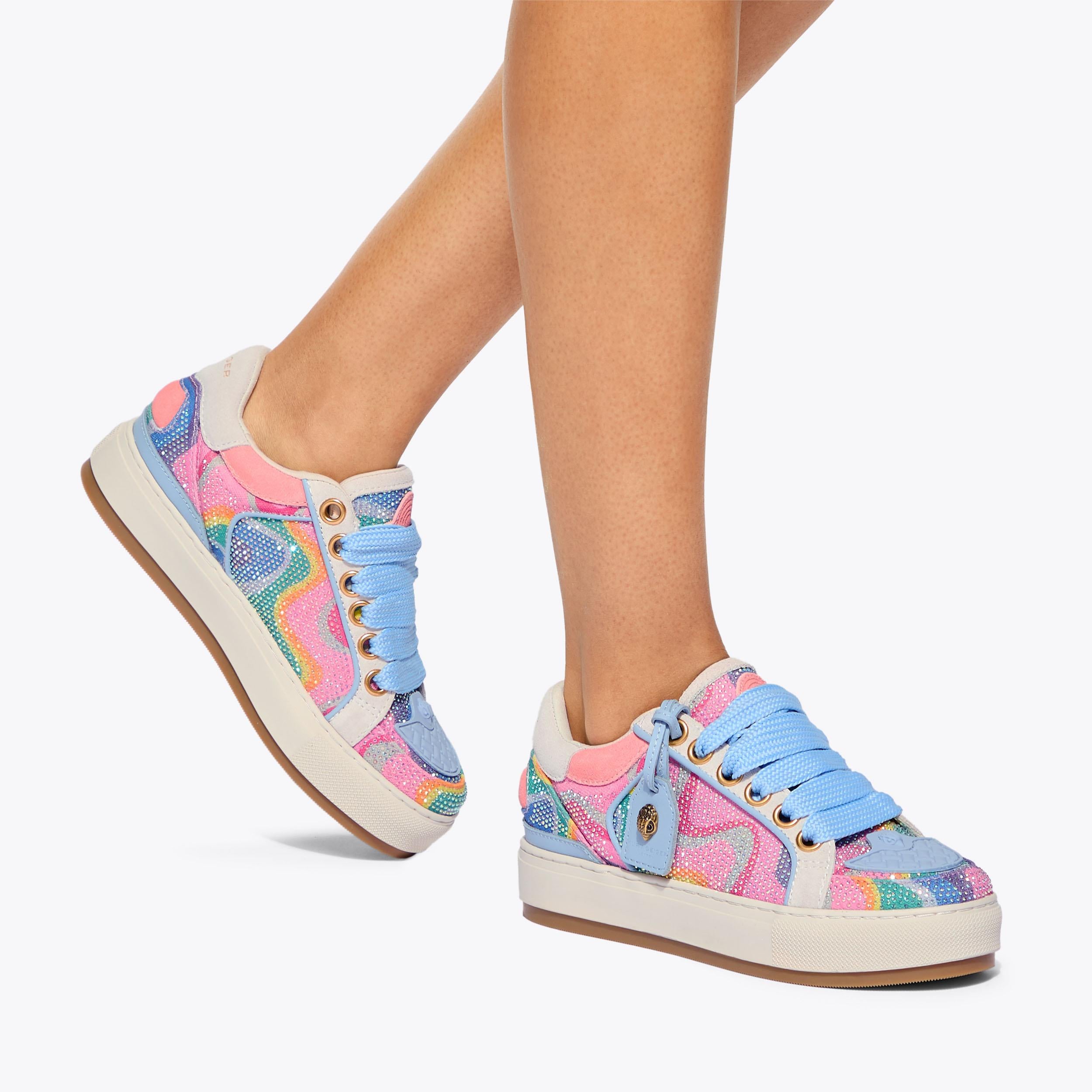 Kurt Geiger London Southbank Tag — Multicolour Crystal Sneaker, view 2