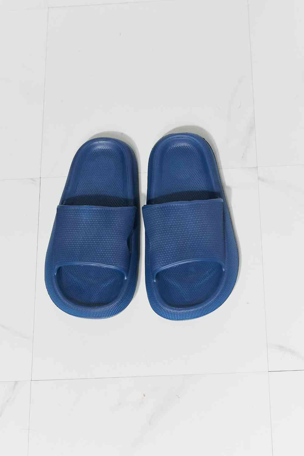 Navy Blue Open Toe Slide