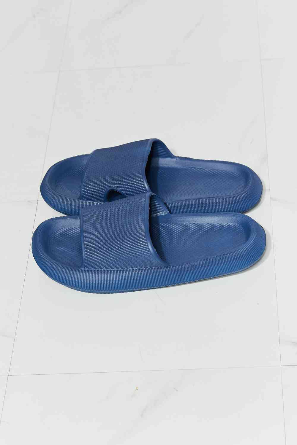 Navy Blue Open Toe Slide