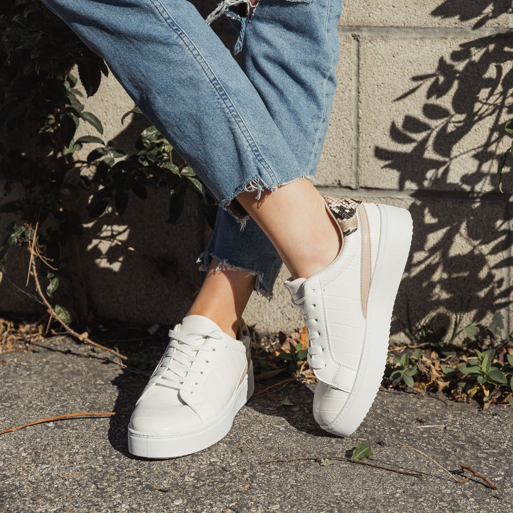 1 Shoe, 3 Ways: Crocodile Platform Sneakers | Shoetopia