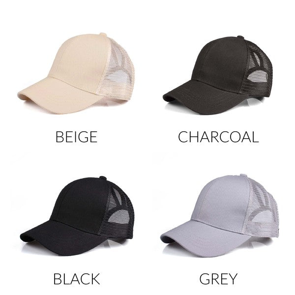 CC Solid Mesh Pony Cap