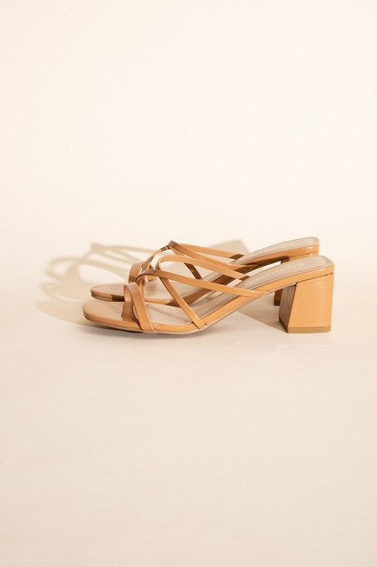 Tan sandals cheap small heel