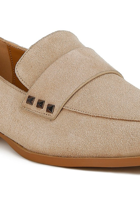 Durance Studded Suede Loafers