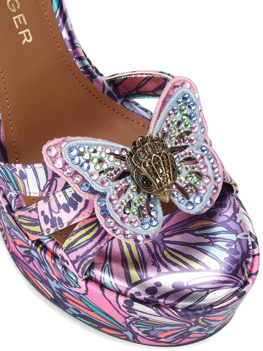 Butterfly — Lilac Purple/Pink Wedge Sandal, view 4
