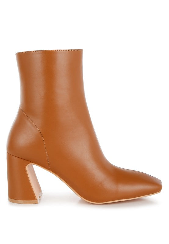 Bruna Square Toe Ankle Boots