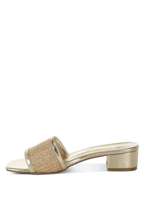 Gisella Raffia Slip On Sandals