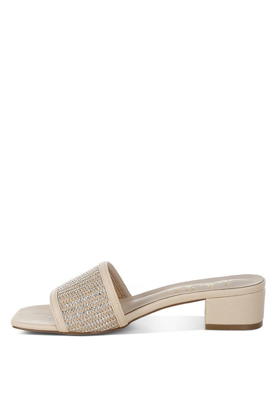 Gisella Raffia Slip On Sandals