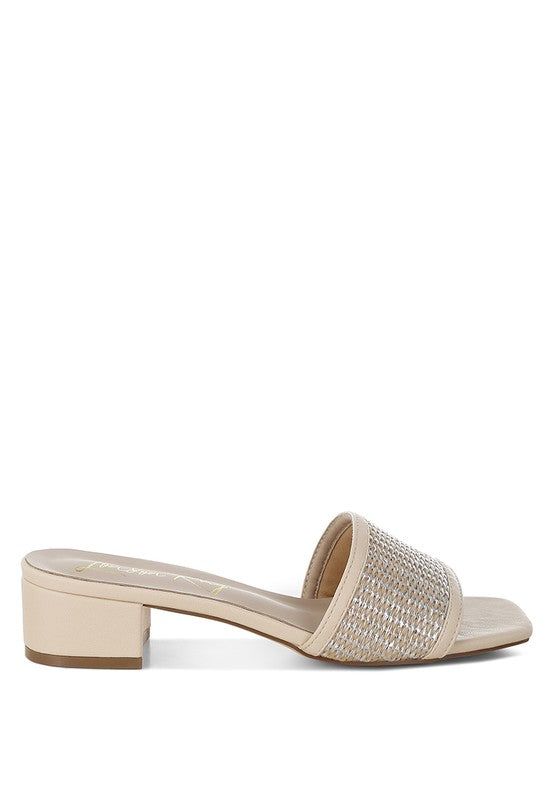 Gisella Raffia Slip On Sandals