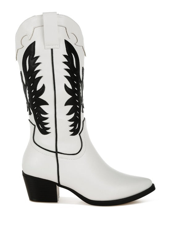 Thistle Winged Patchwork Cowboy Boots