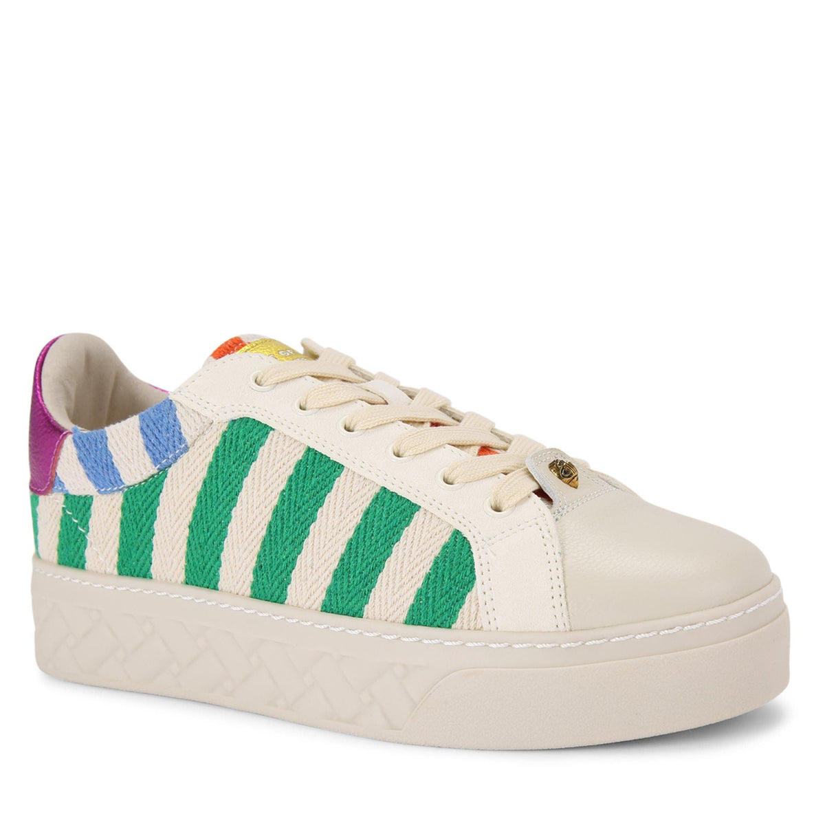 Kensington — Multicolour Striped Platform Sneaker, view 1
