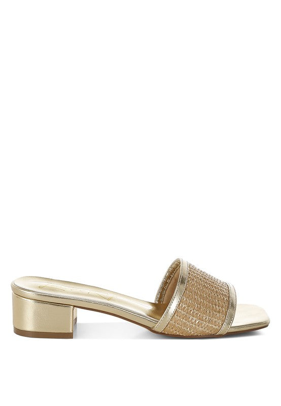 Gisella Raffia Slip On Sandals