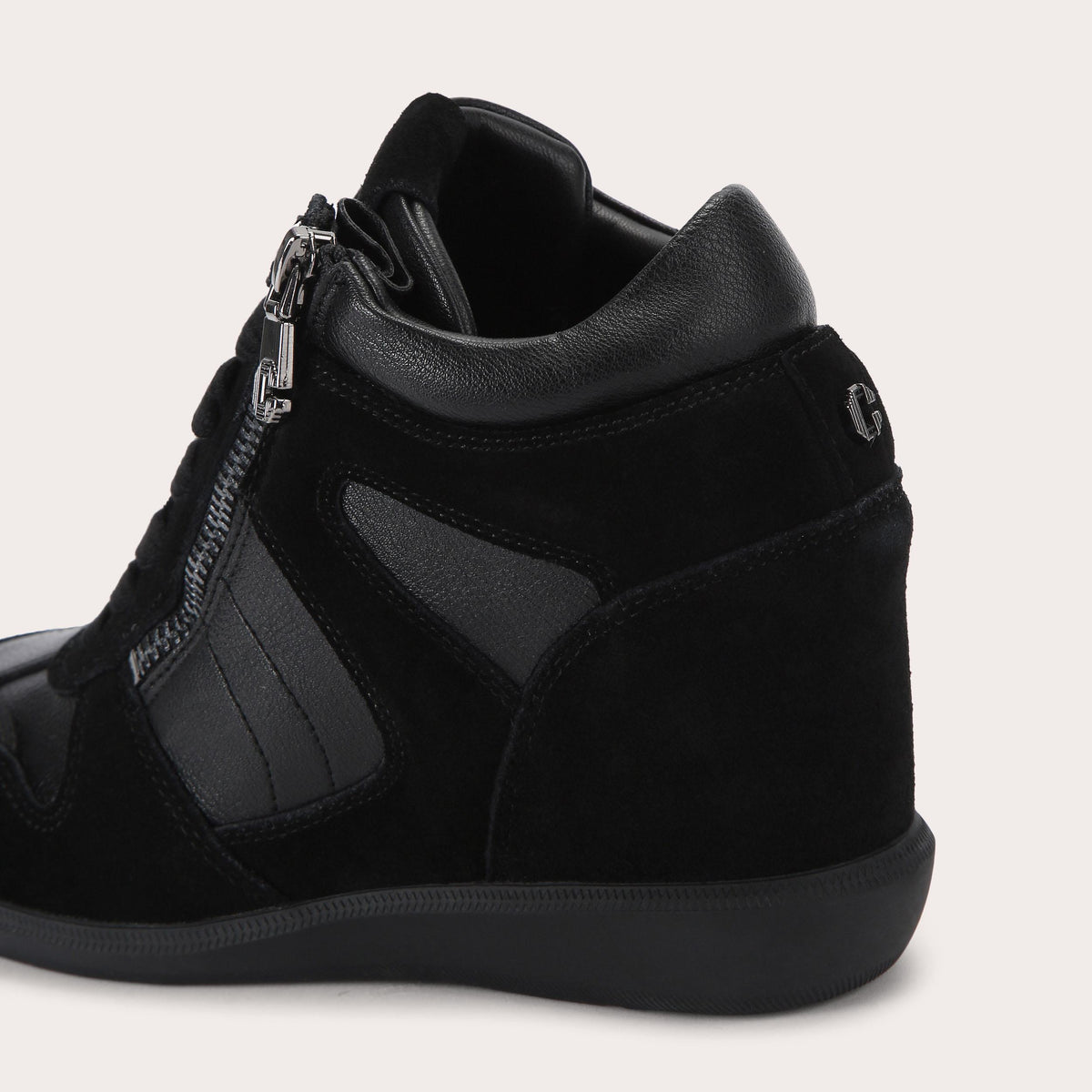 Altezza — Black Suede Trainer, detail