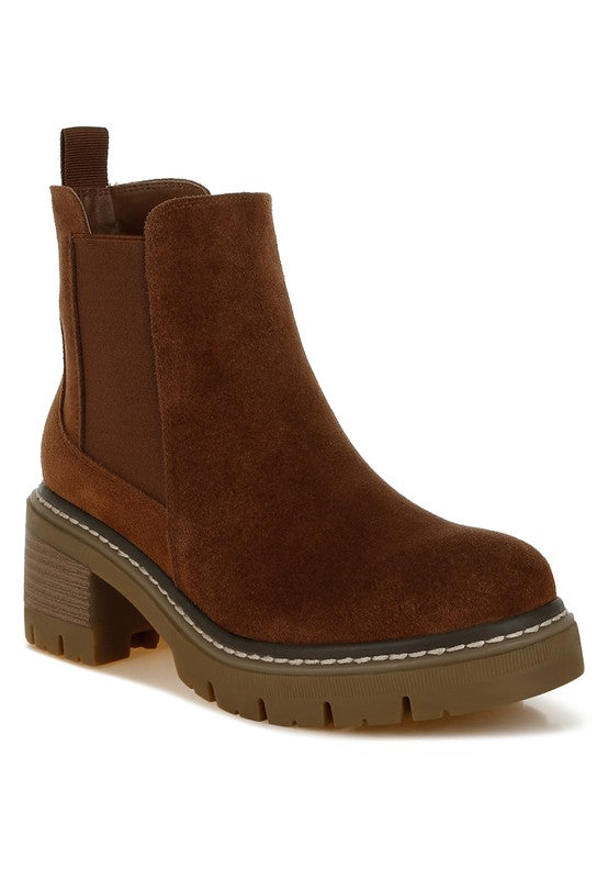 Vostok Suede Chunky Chelsea Boots