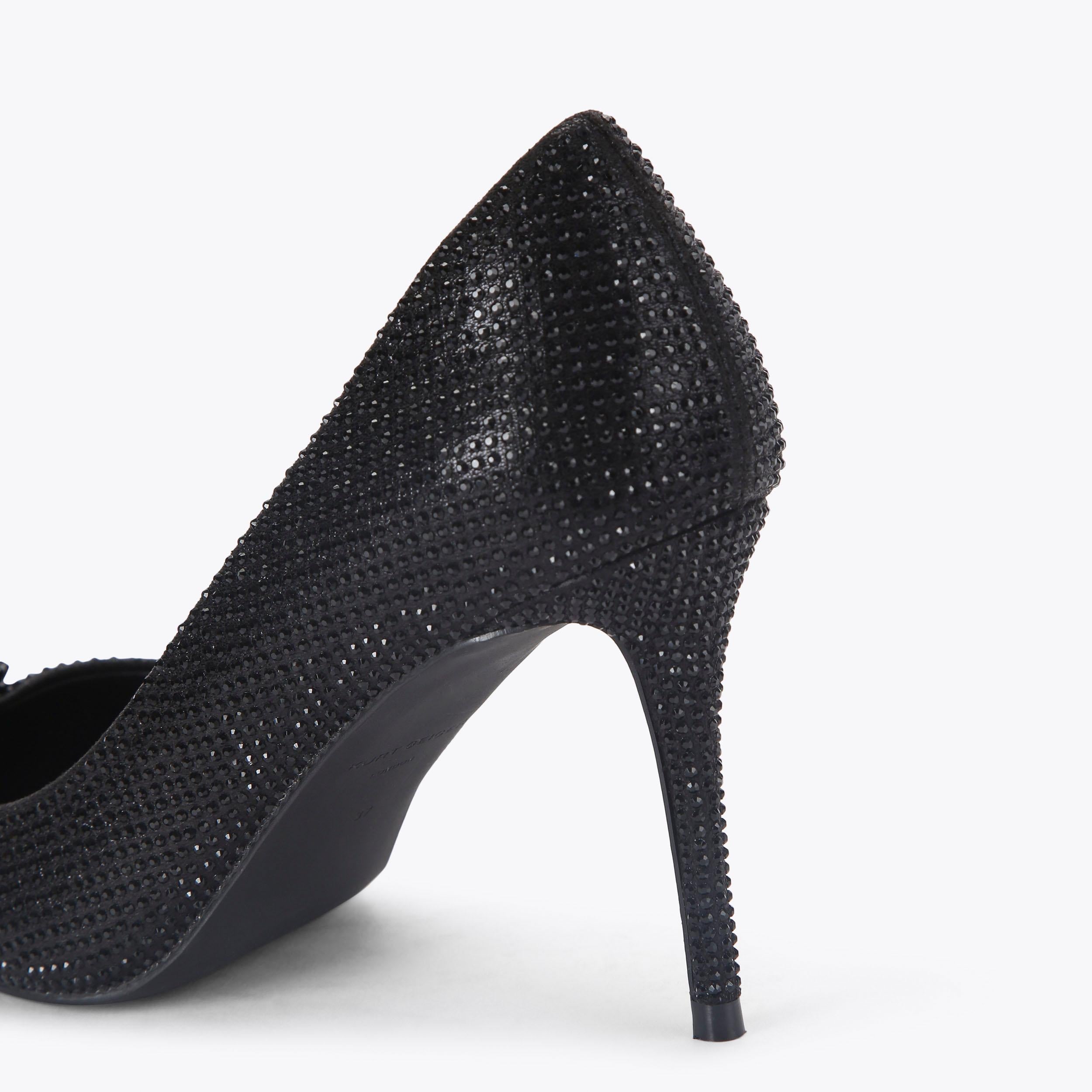 Belgravia Eagle Court — Black Crystal Court Heel, detail