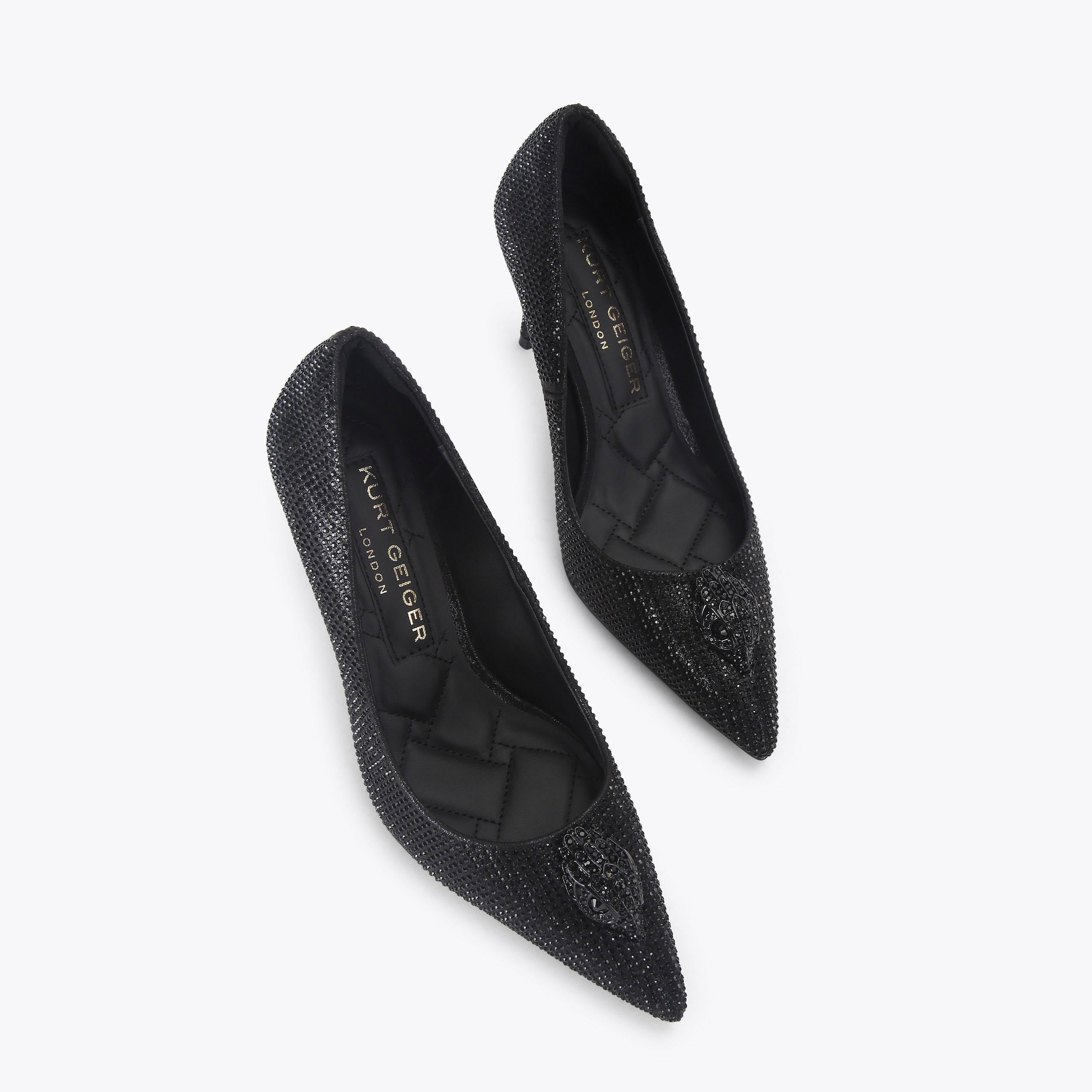 Belgravia Eagle Court — Black Crystal Court Heel, view 4