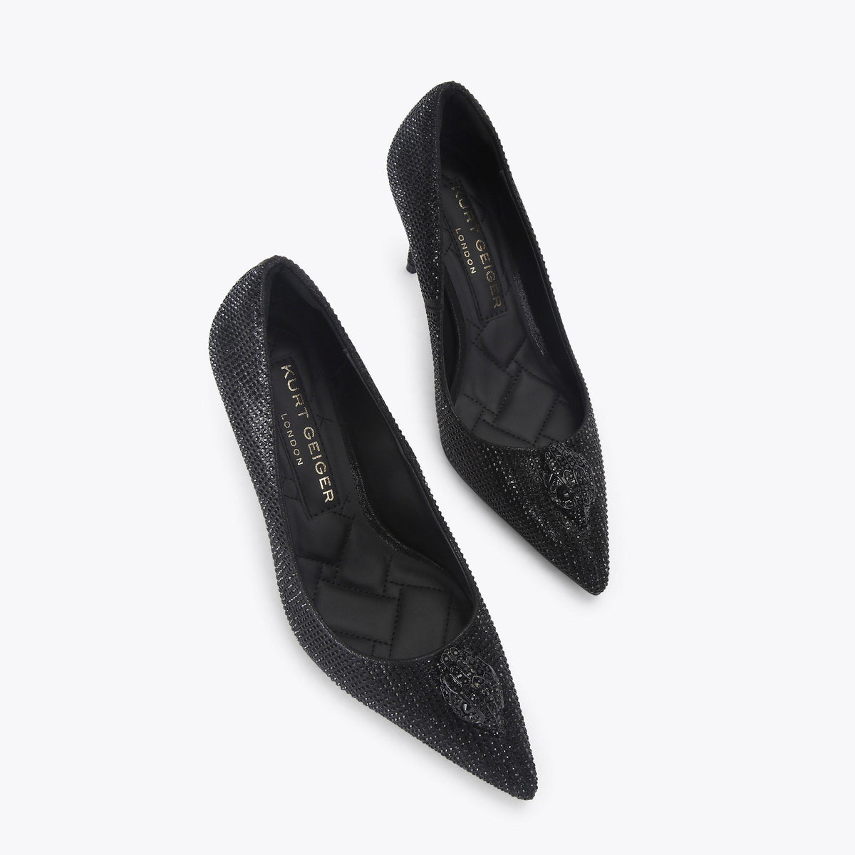 Belgravia Eagle Court — Black Crystal Court Heel, view 4