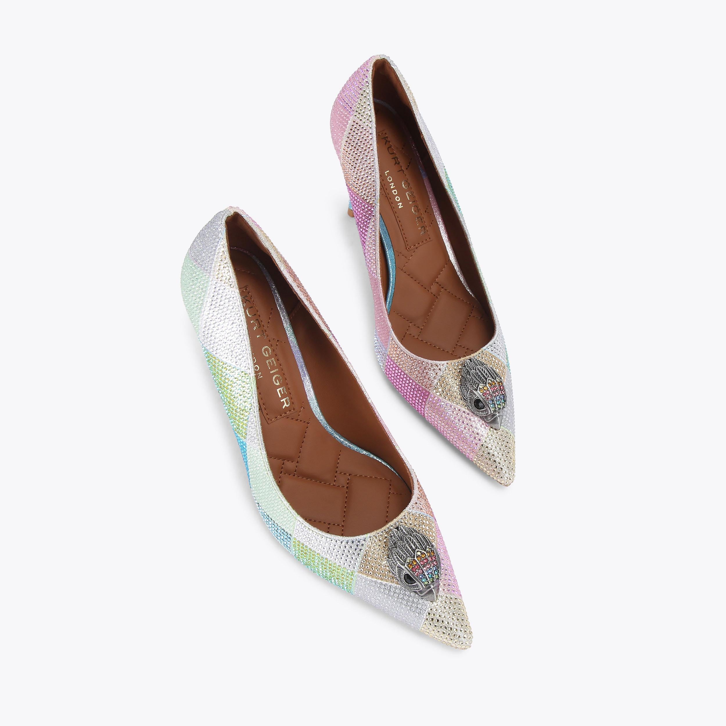 Belgravia Eagle — Pastel Chequered Court Heel, view 4