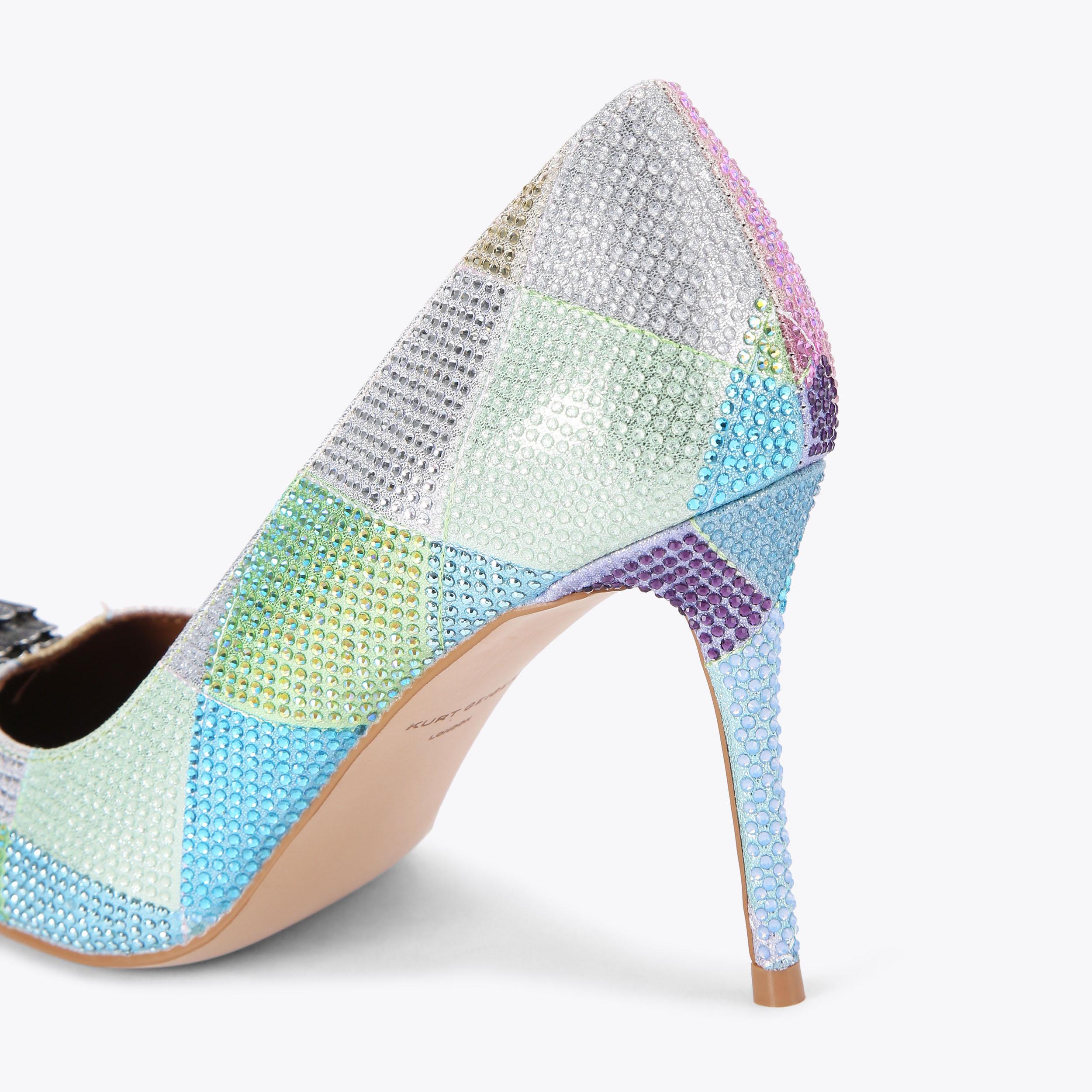 Belgravia Eagle — Pastel Chequered Court Heel, detail