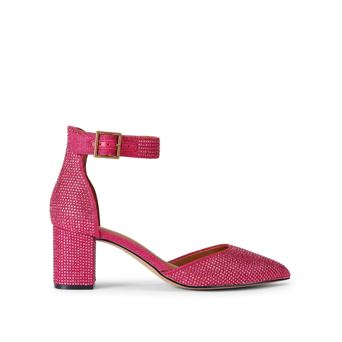 Burlington — Metallic Pink Crystal Heel, side profile