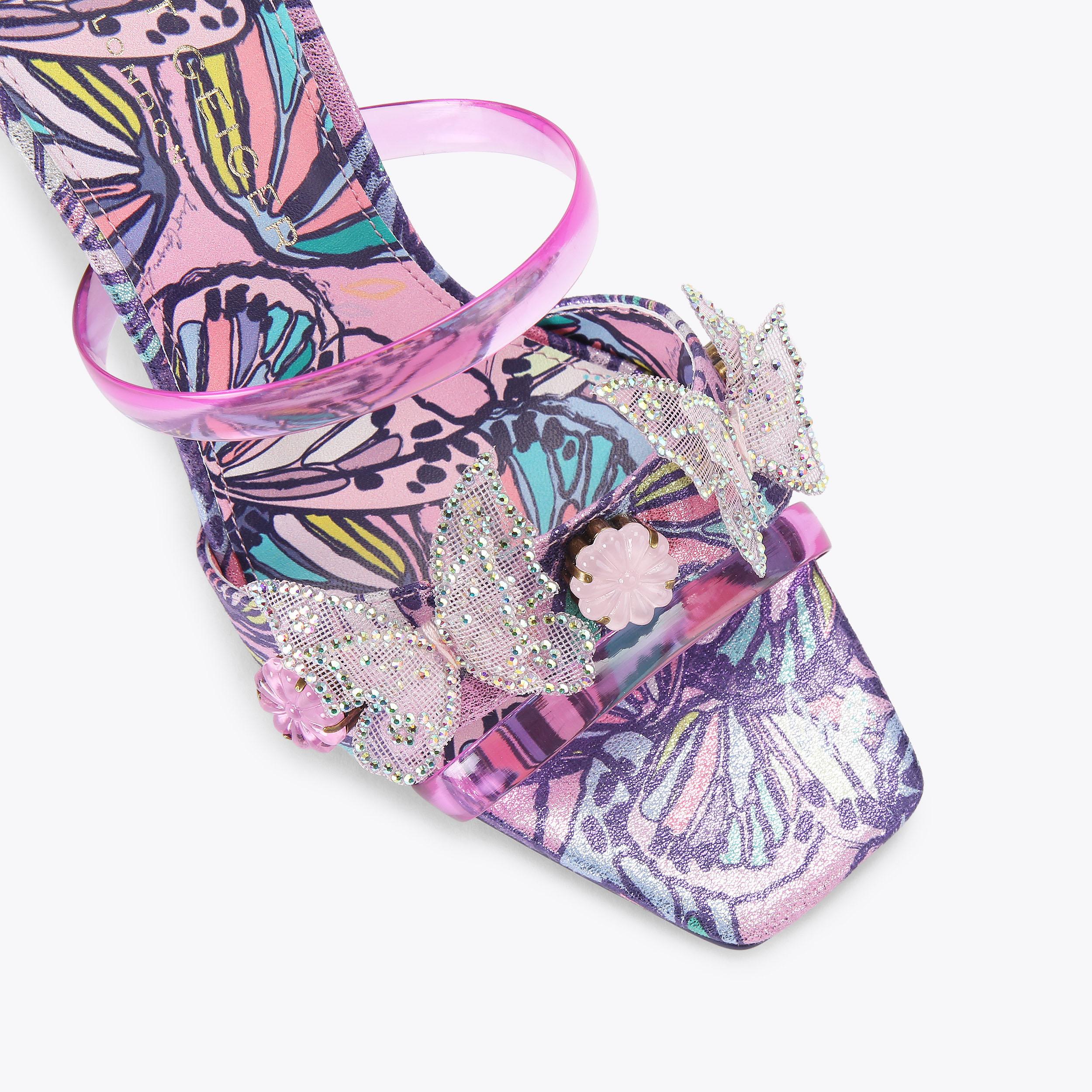 Butterfly Mule Sandal — Lilac Purple Mule Sandal, view 5