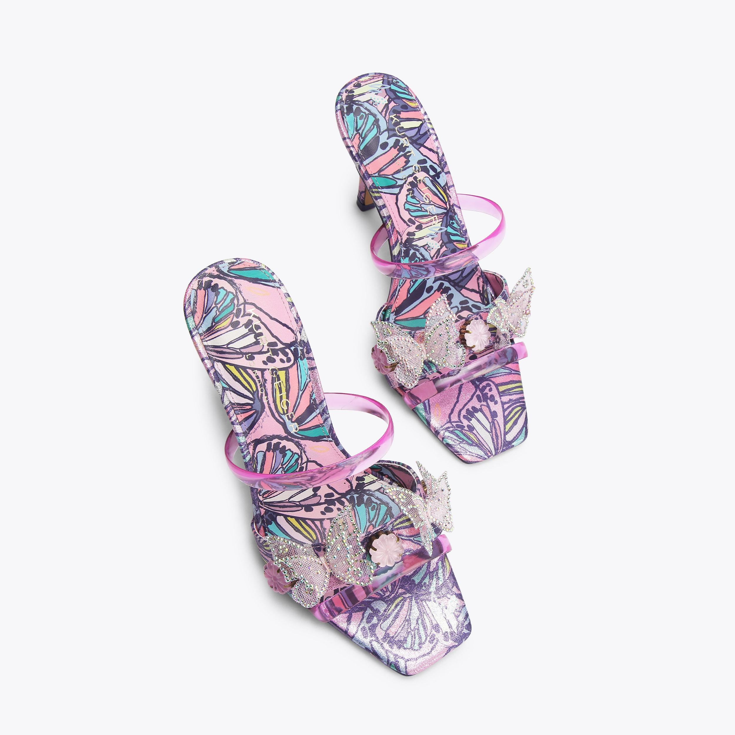 Butterfly Mule Sandal — Lilac Purple Mule Sandal, view 4