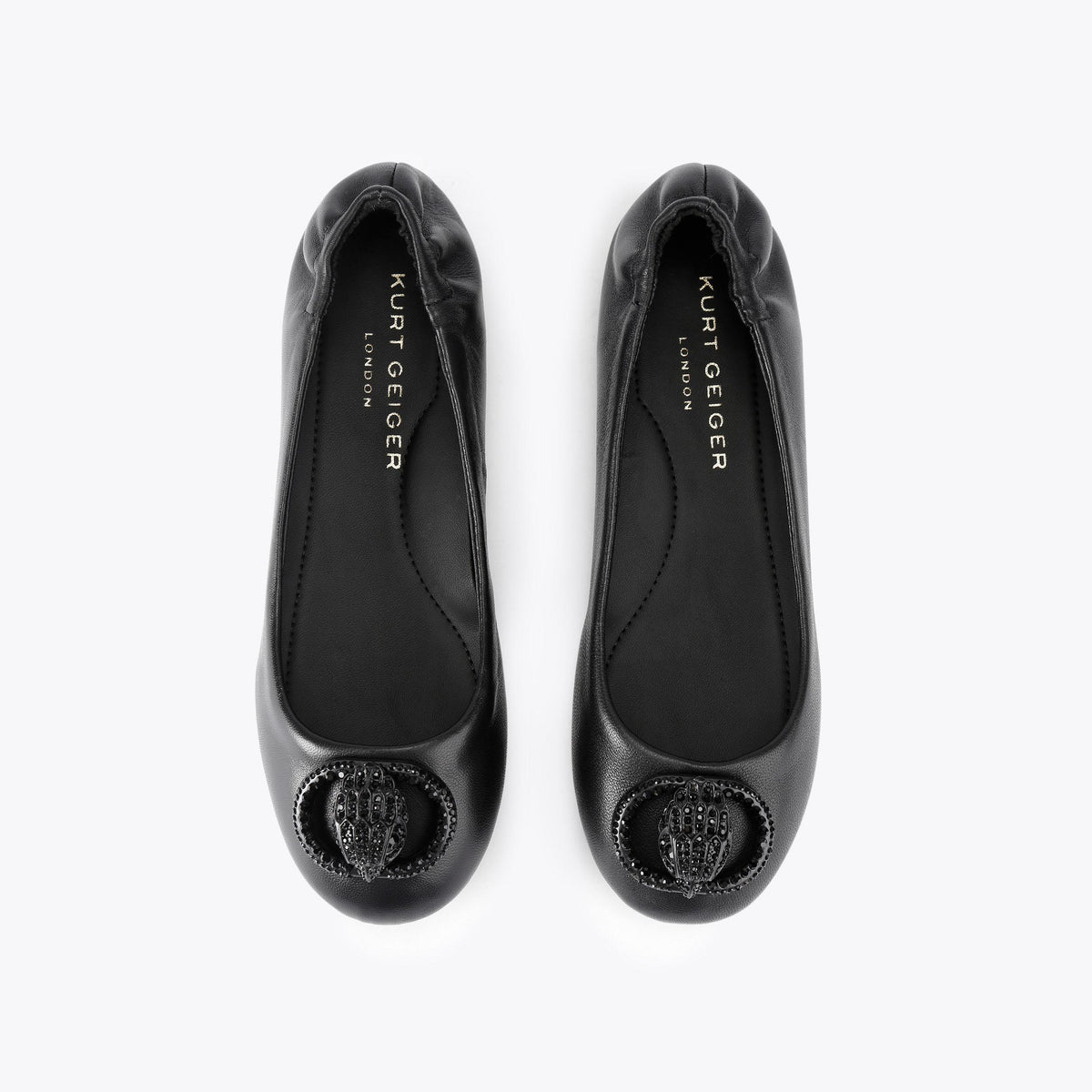 Chelsea Ballerina — Black Leather Flat, view 4