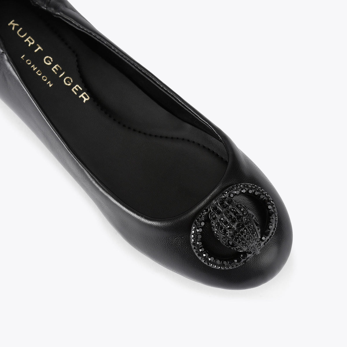 Chelsea Ballerina — Black Leather Flat, view 5