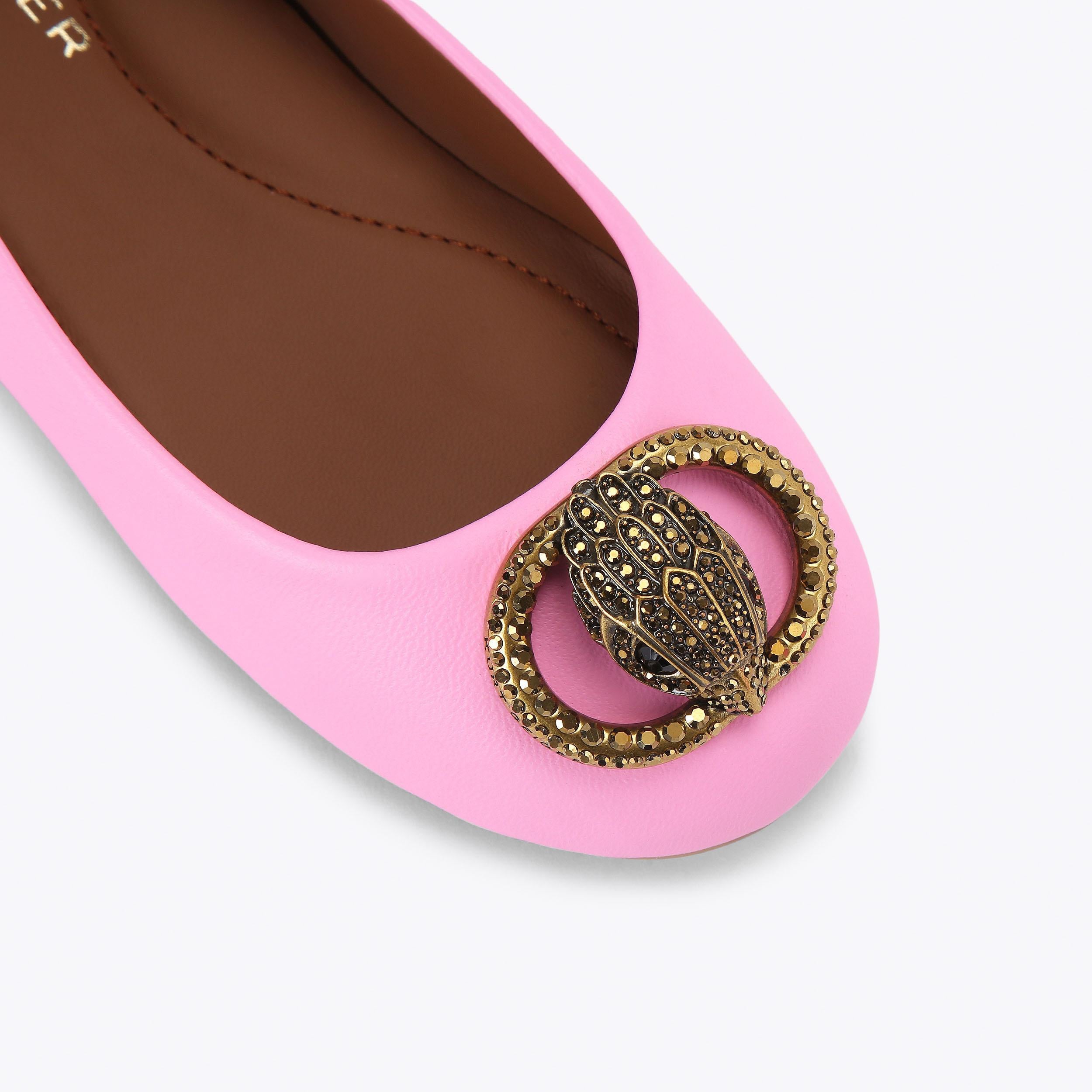 Chelsea Ballet Flat — Pink Leather Flat, view 5