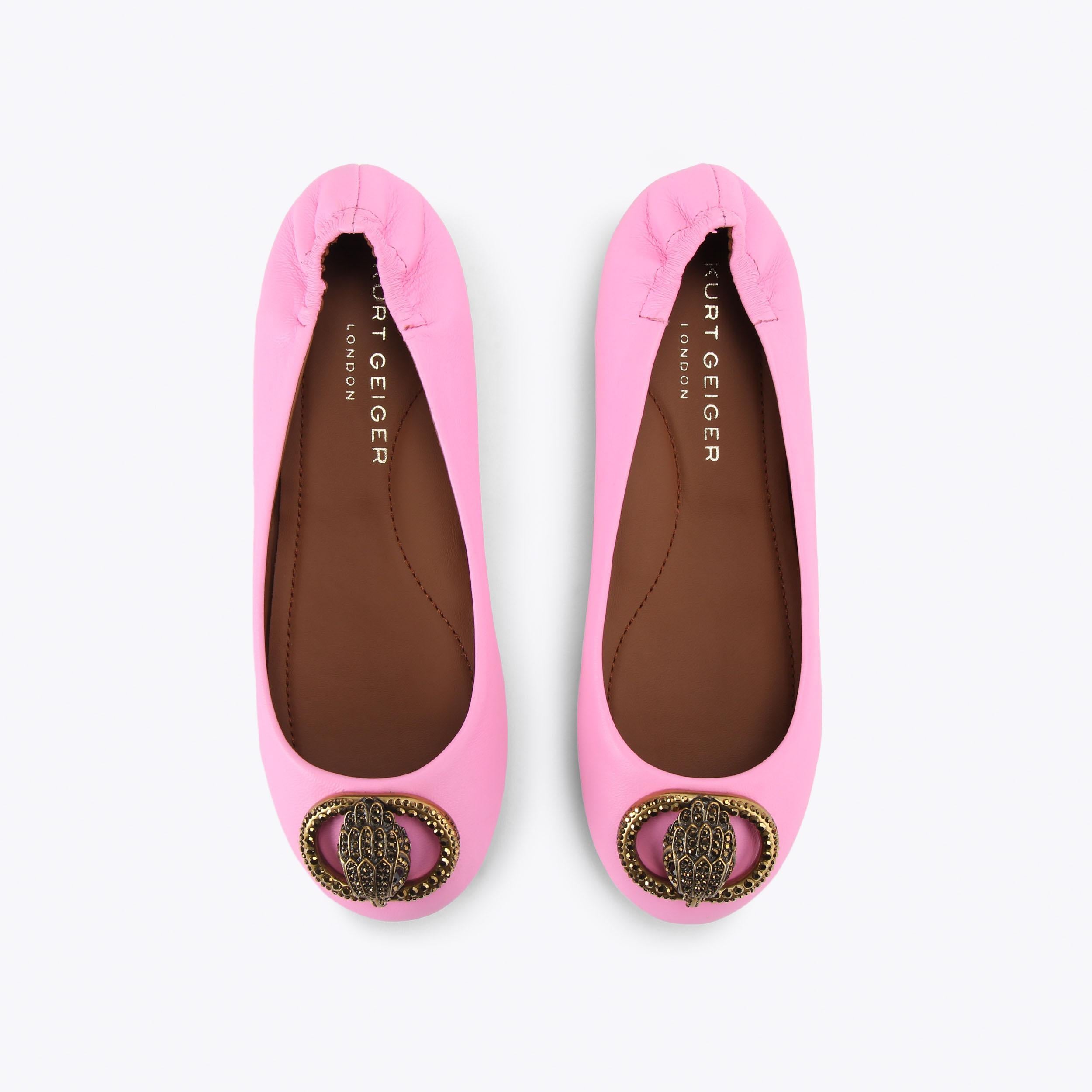 Chelsea Ballet Flat — Pink Leather Flat, view 4