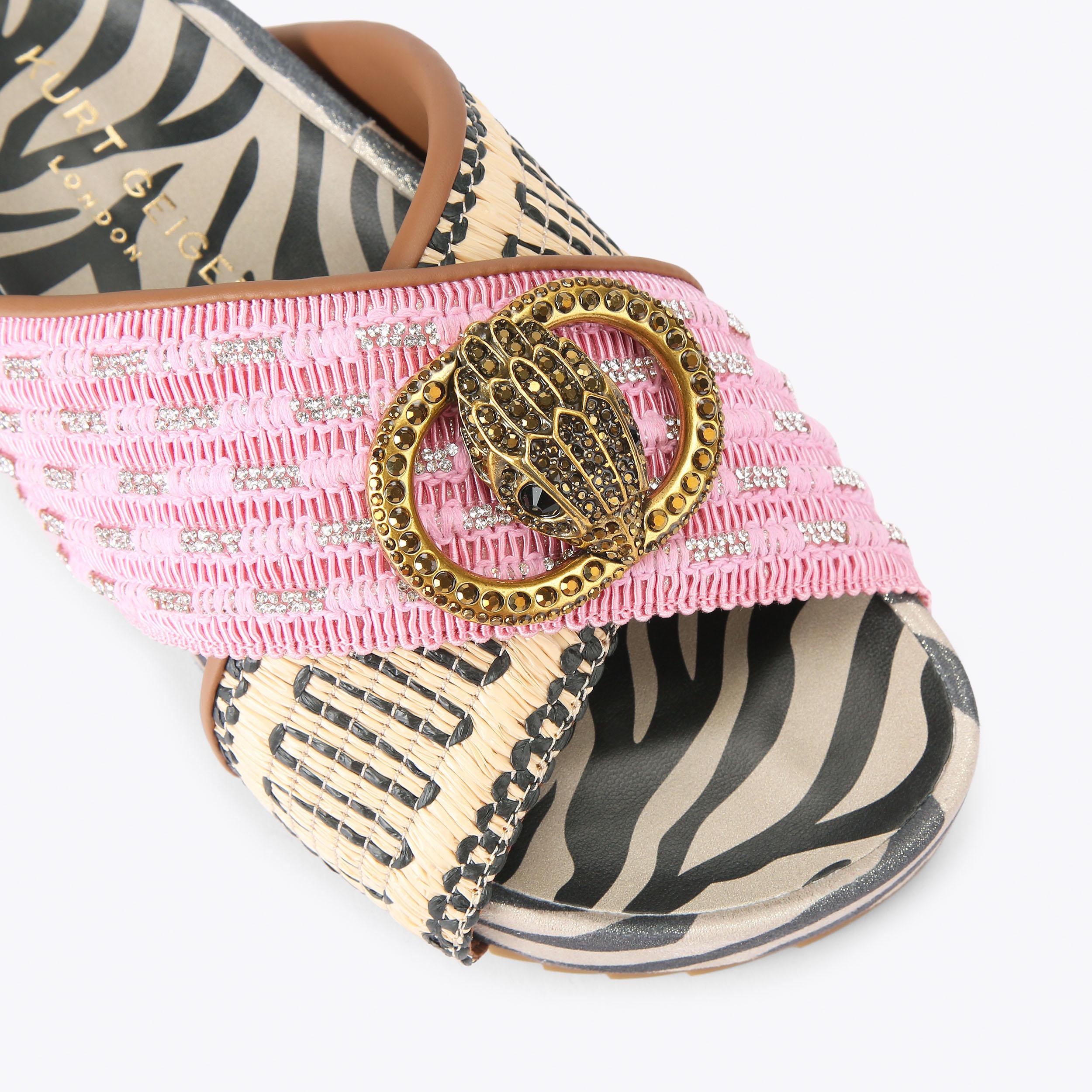 Chelsea Cross Strap — Pink Combination Sandal, view 5
