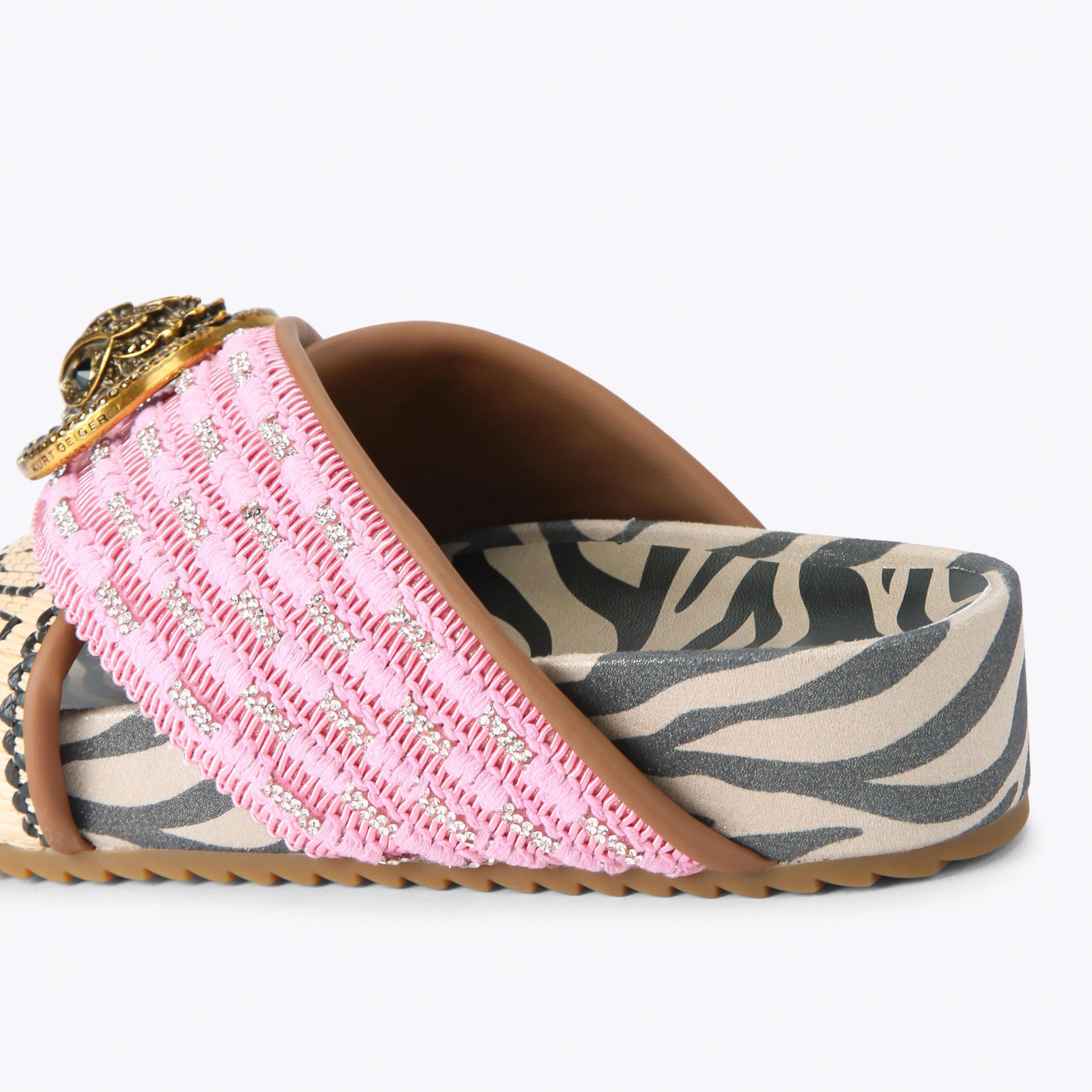 Chelsea Cross Strap — Pink Combination Sandal, detail