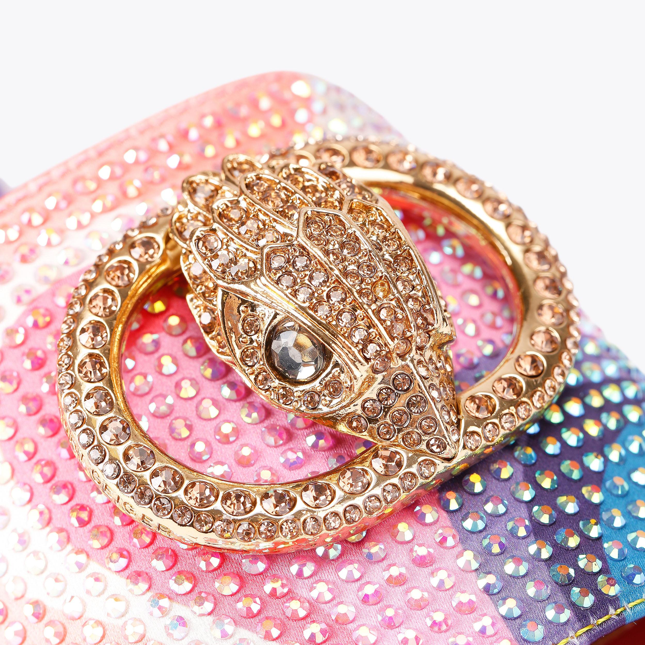 Chelsea Flat Sandal — Multicolour Crystal Slide, view 6