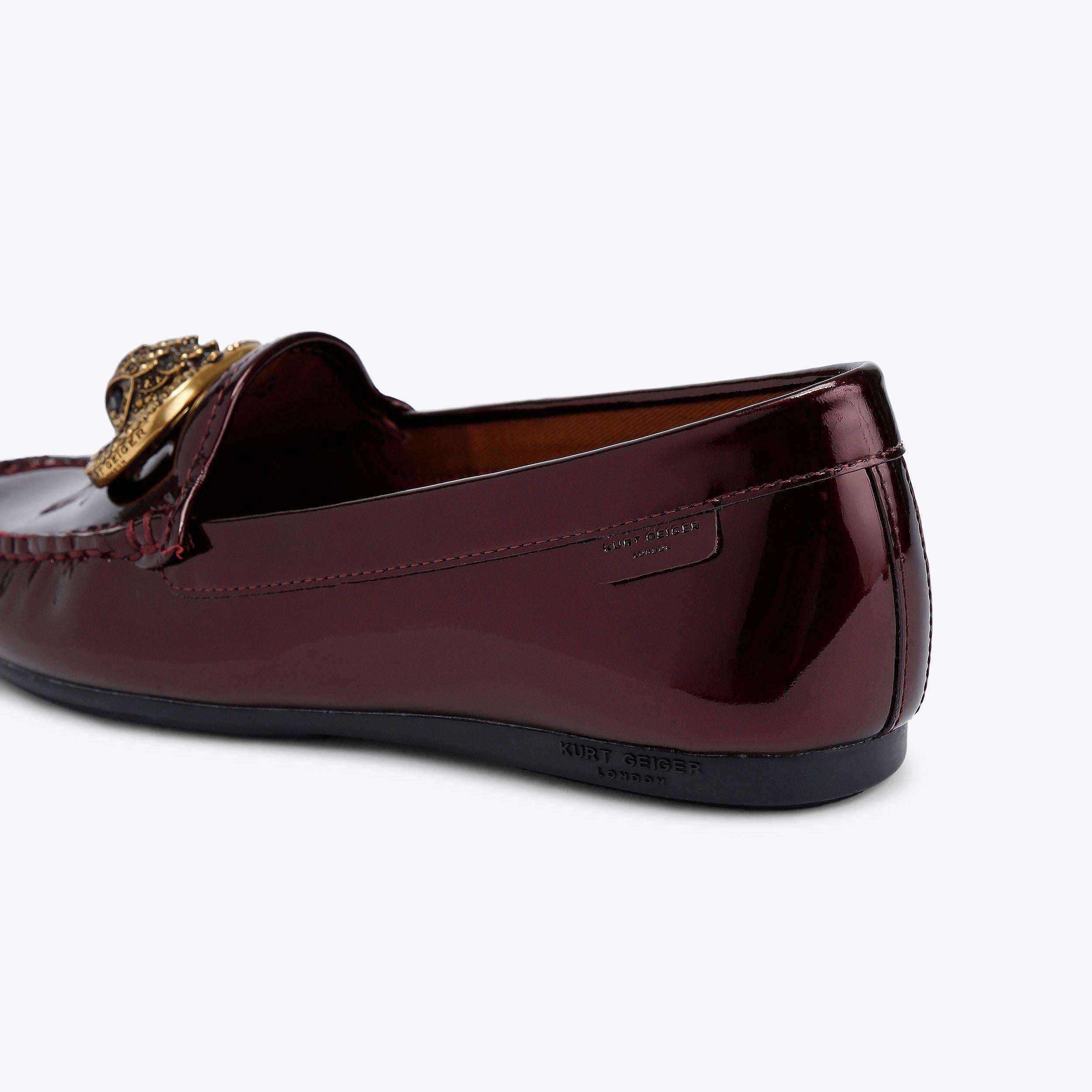 Chelsea Moccasin — Wine Patent Loafer, detail