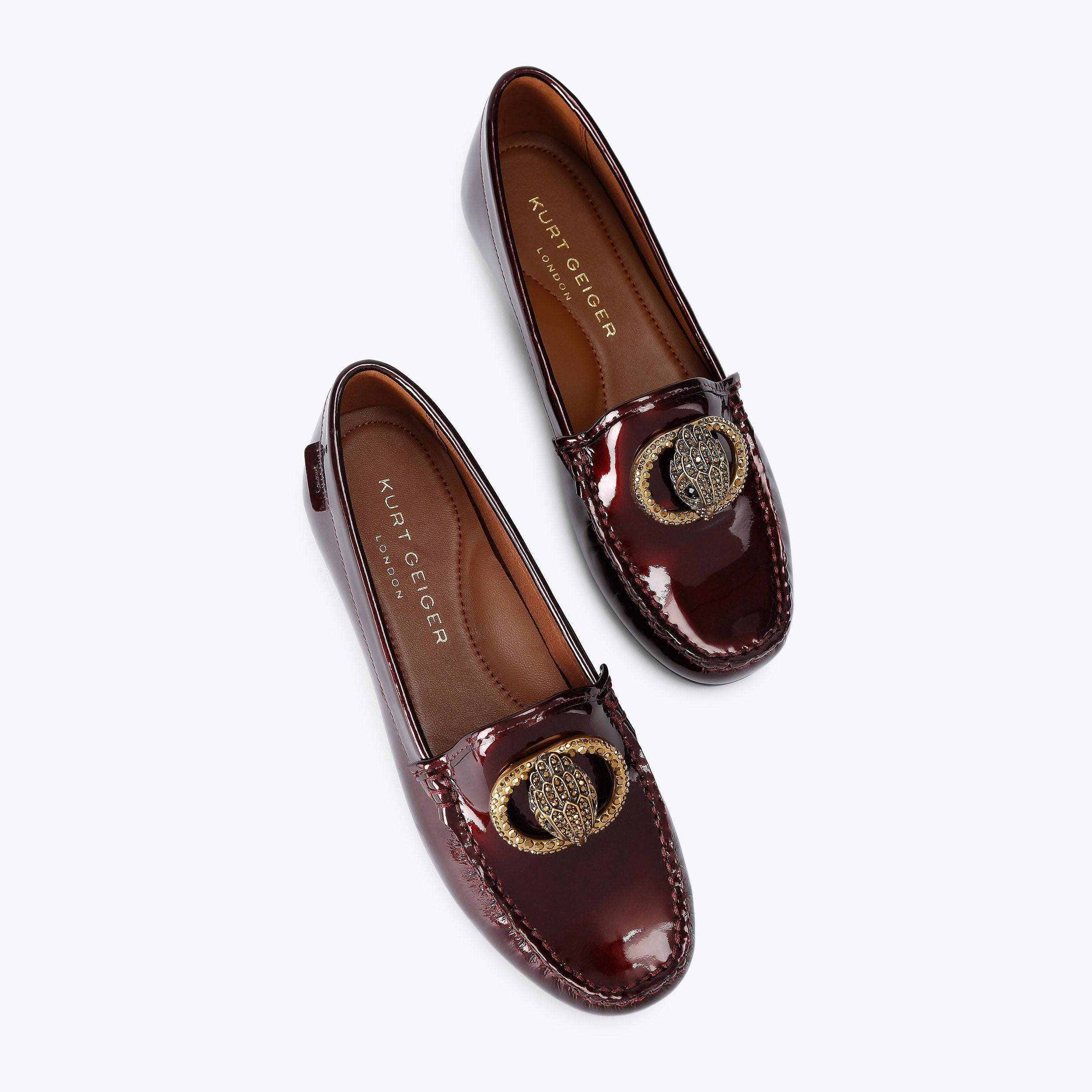 Chelsea Moccasin — Wine Patent Loafer, view 3