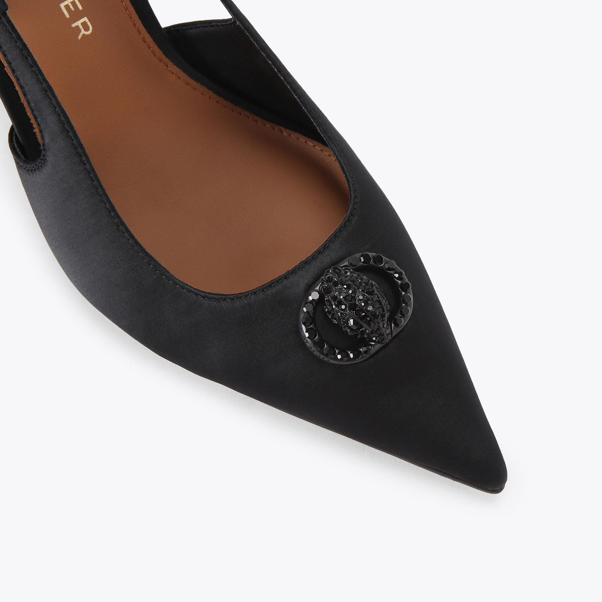 Chelsea Point Slingback — Black Fabric Heel, view 5