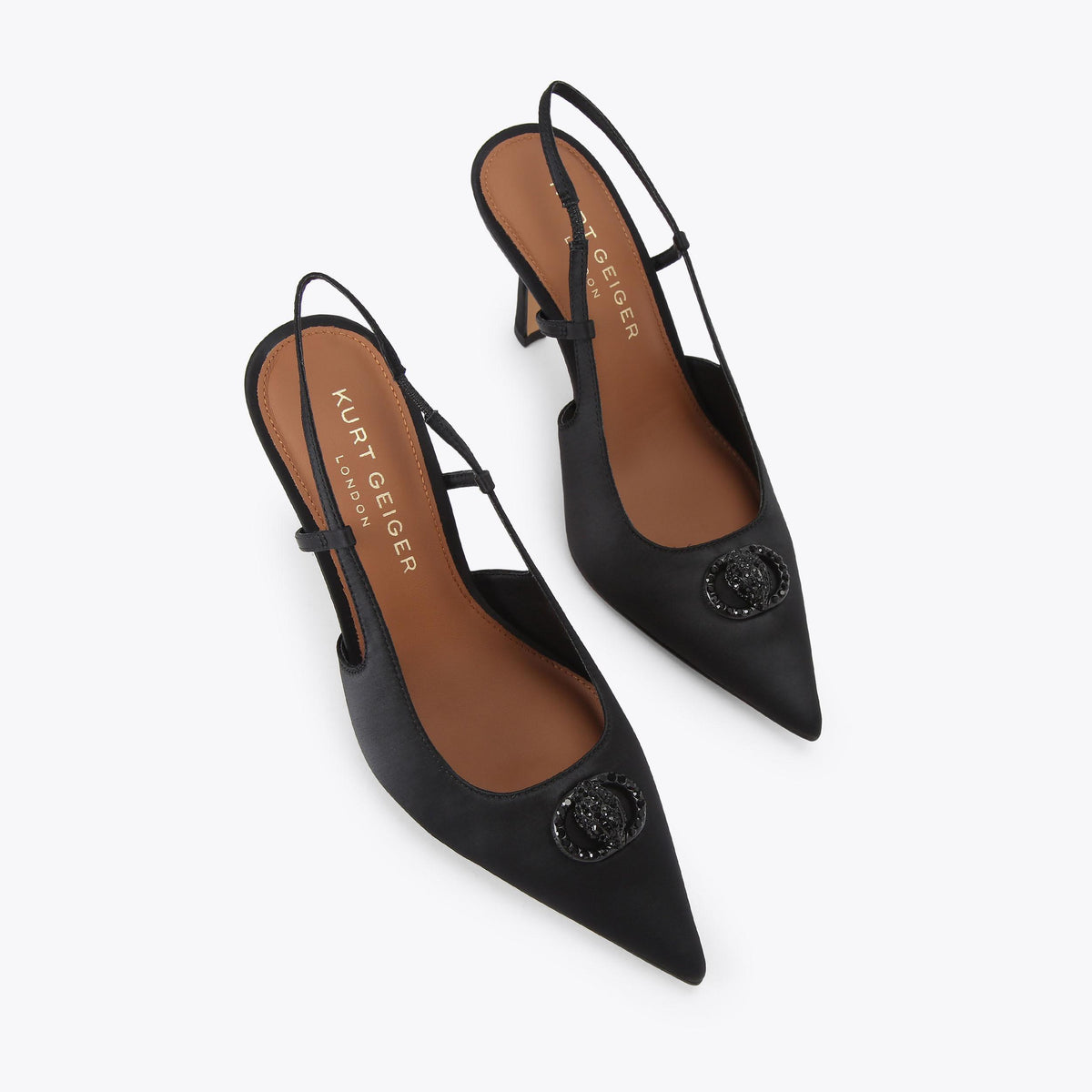 Chelsea Point Slingback — Black Fabric Heel, view 4