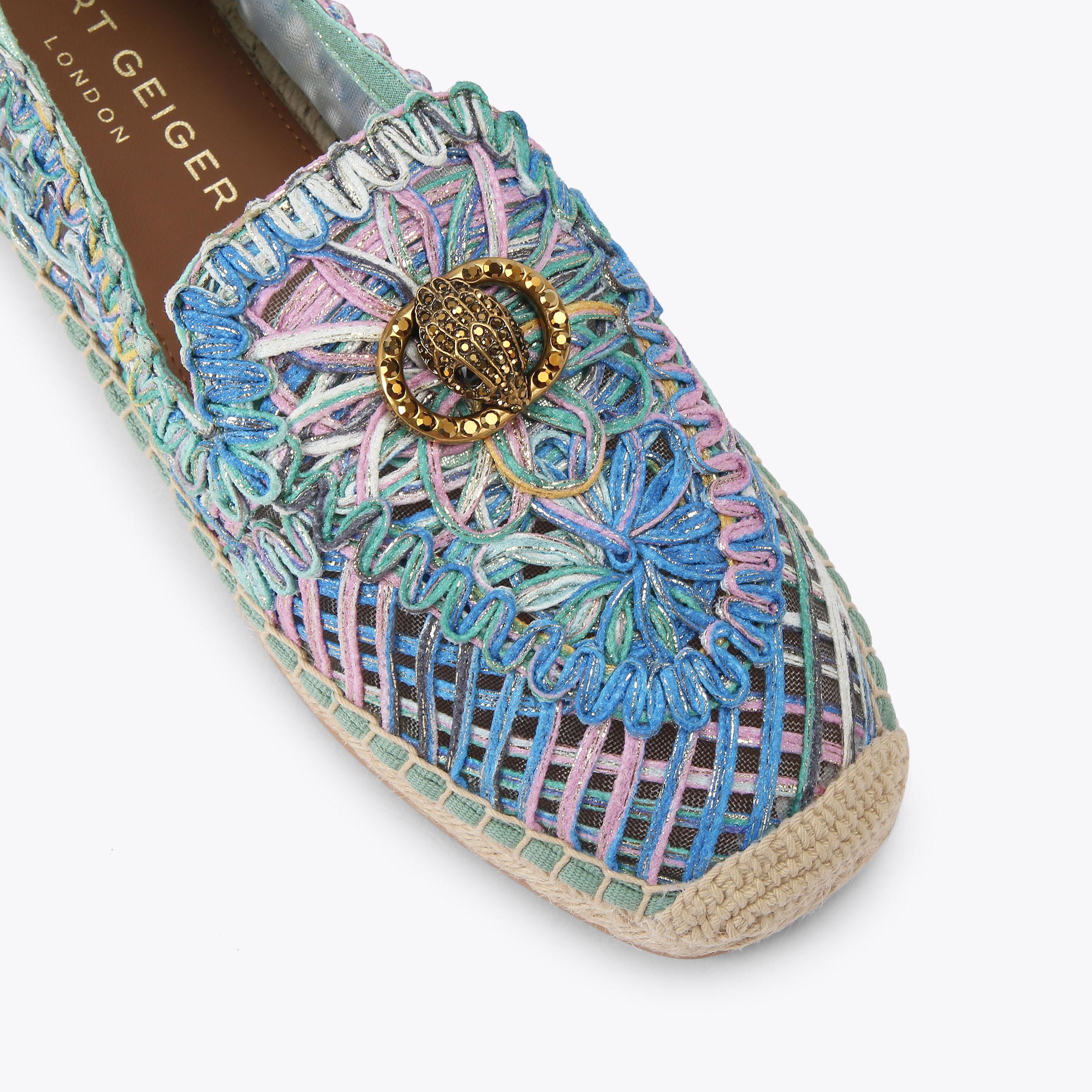 Chelsea Woven Loafer — Teal Green Loafer, view 5