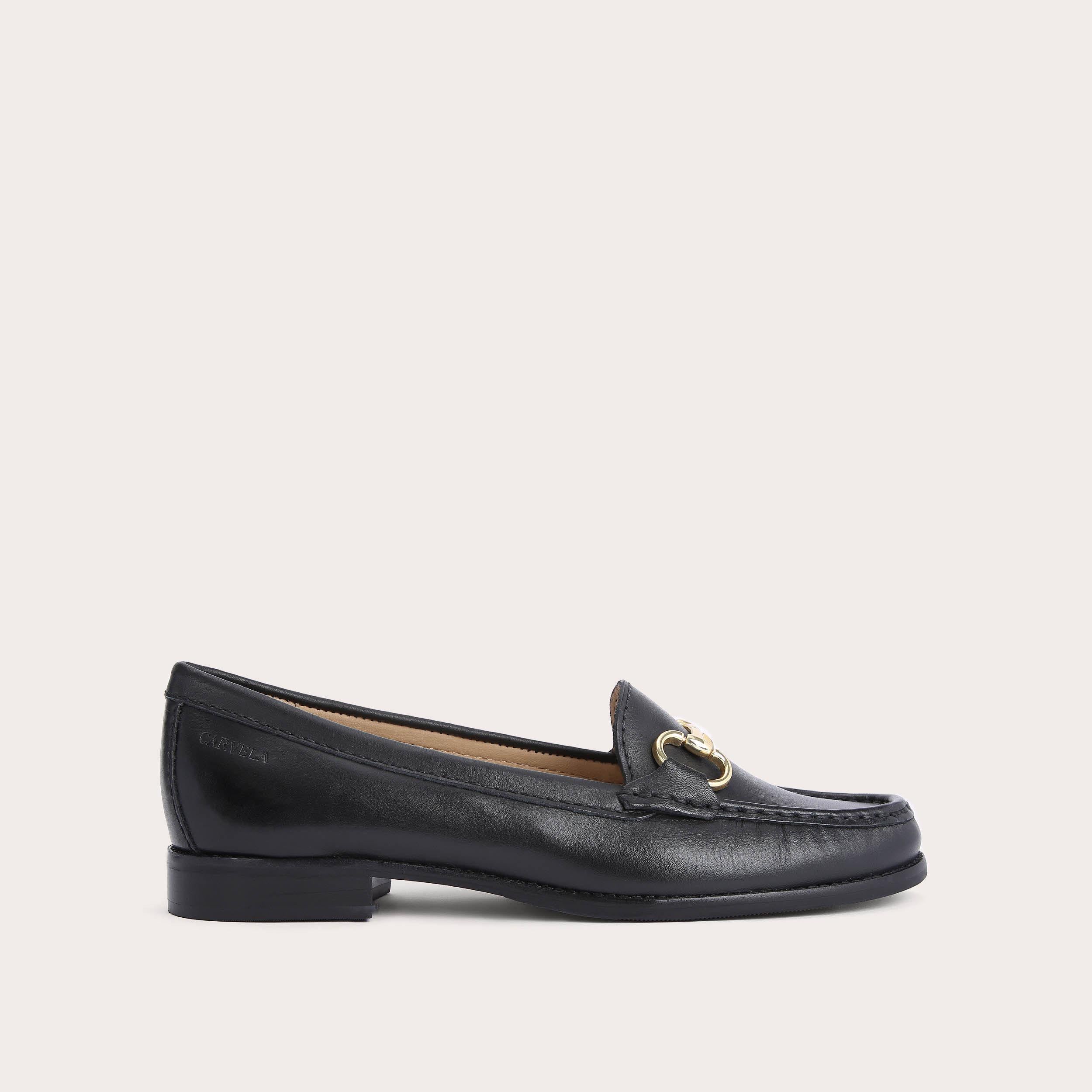 Click — Black Leather Loafer, side profile