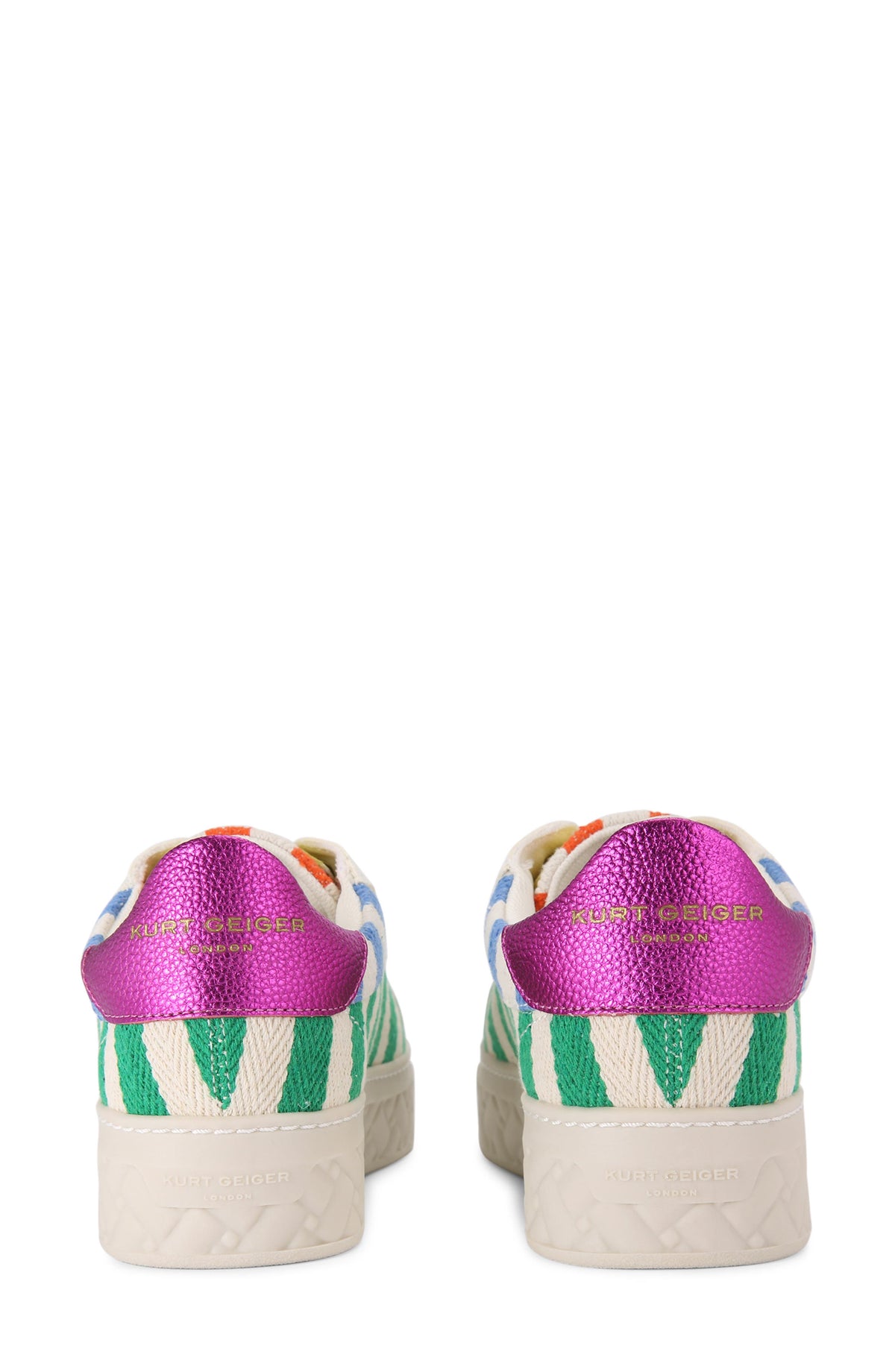 Kensington — Multicolour Striped Platform Sneaker, view 4