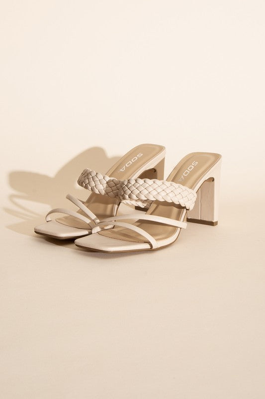 Braided Strap Sandal Heels - CARMEN-S
