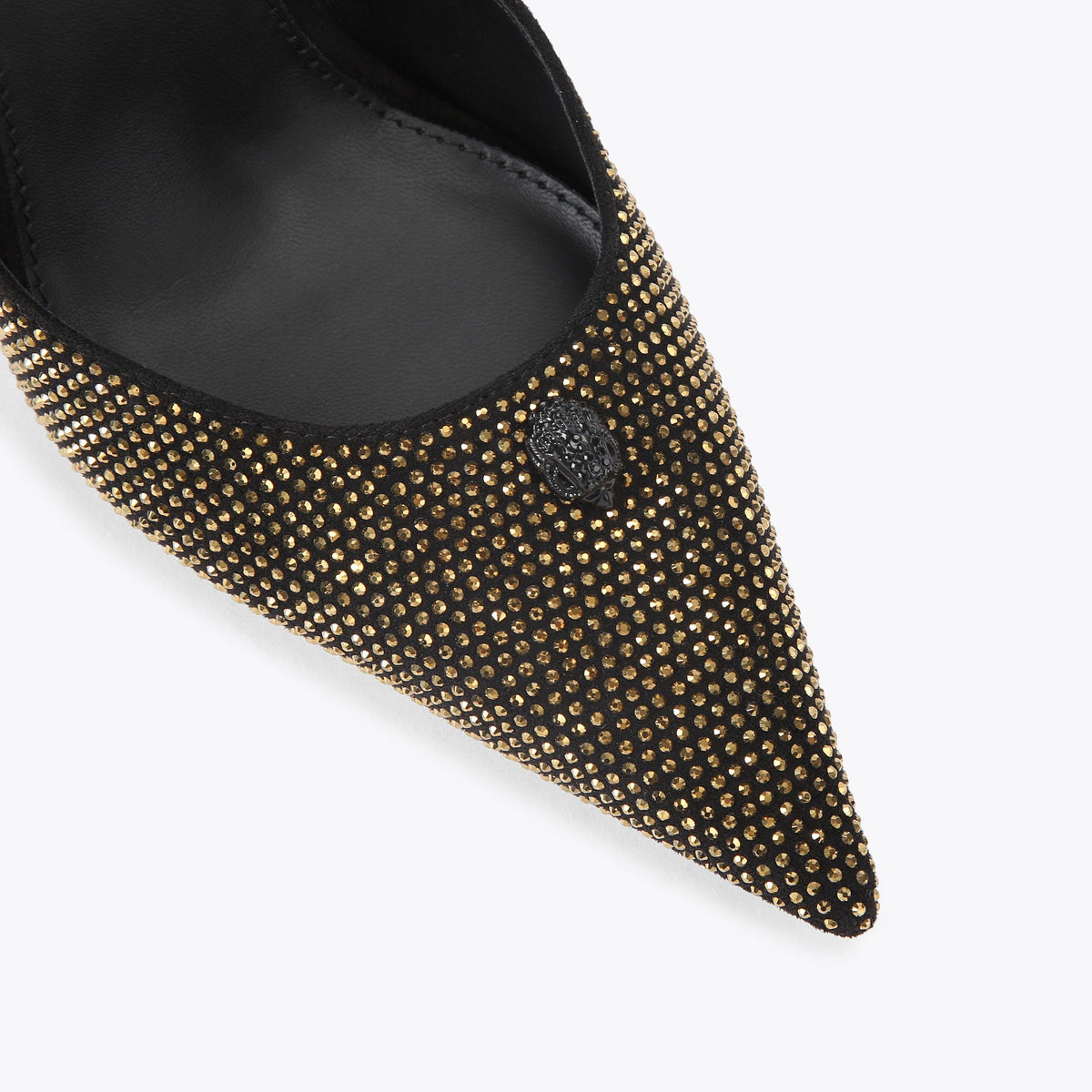 Eagle Point — Black Microsuede Crystal Heel, view 5
