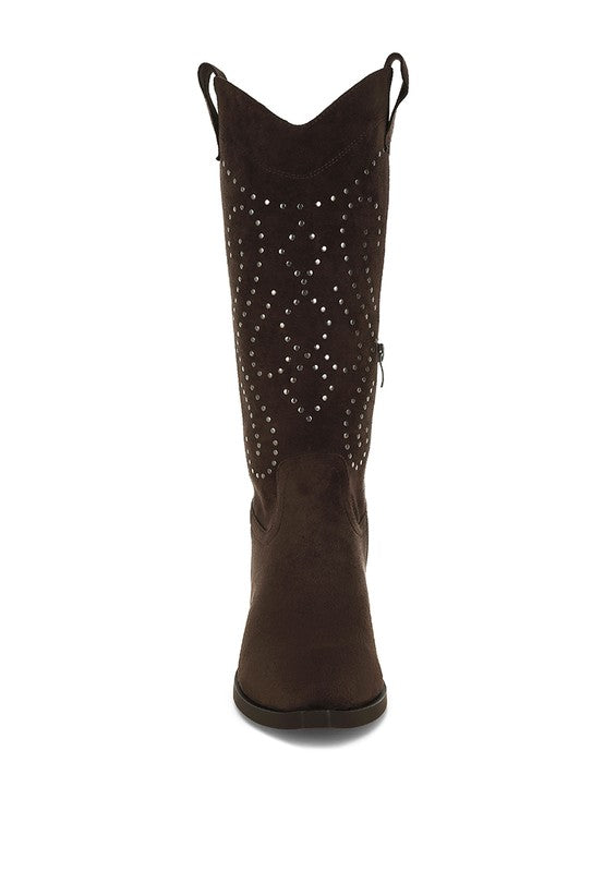 Lariat Studs Embellished Cowboy Boots