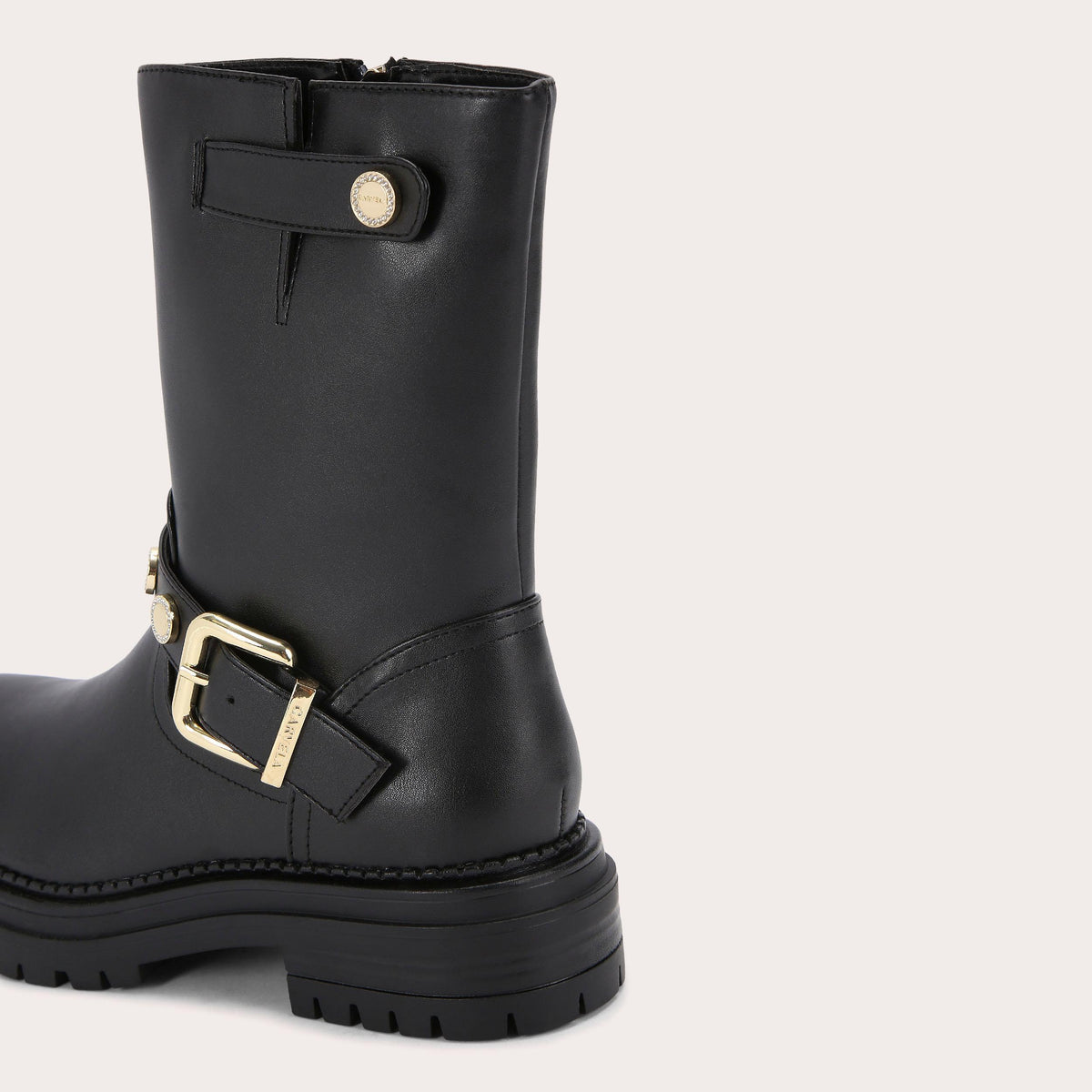 Headline Coin — Black Ankle Boot, detail