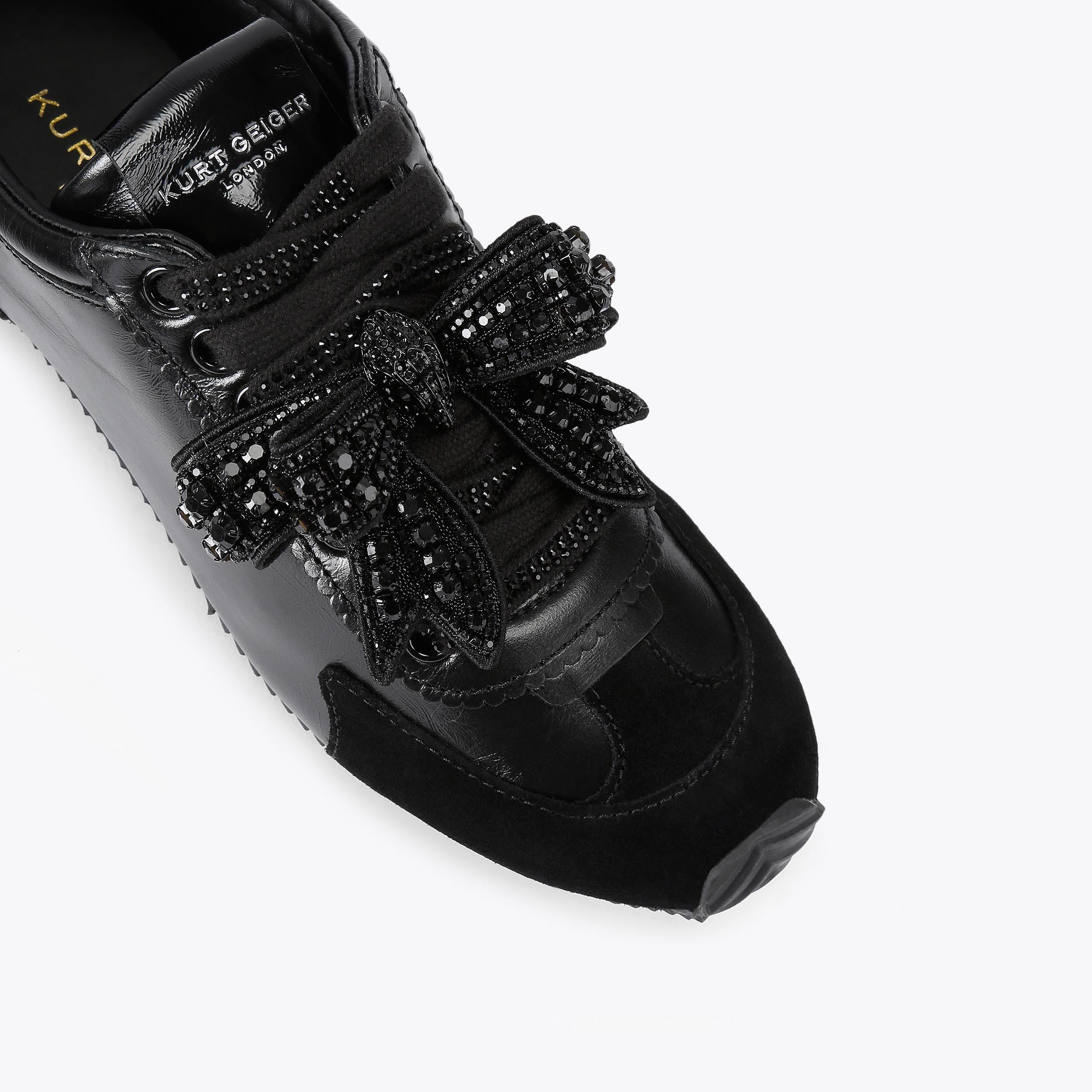Islington Drench Bow — Black Leather Sneaker, view 5