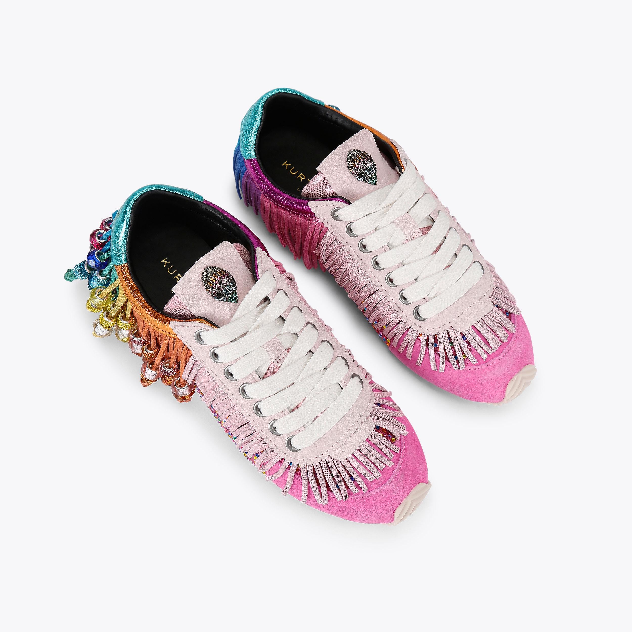 Islington Fringe — Fuchsia Suede Sneaker, view 4